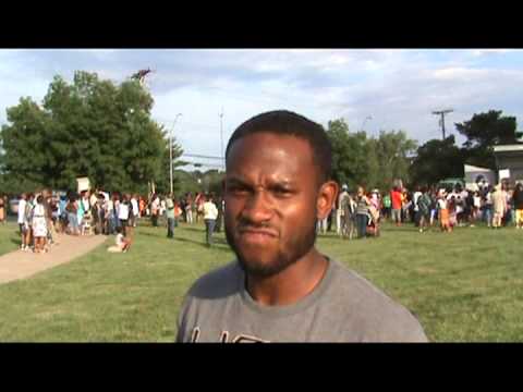 Trayvon Martin Rally at Freedom Fountain Interview with Kenneth Walker & LaVontte Wedlon Kansas City