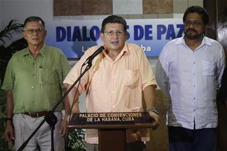 COLOMBIAN REBELS SUSPEND PEACE TALKS IN HAVANA