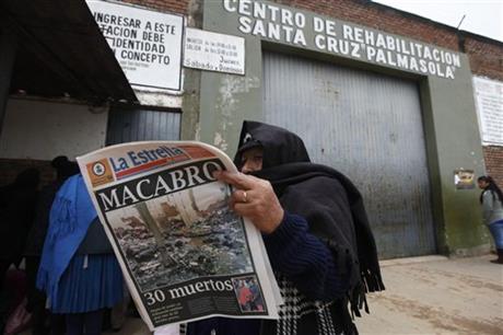 DEATH TOLL IN BOLIVIA PRISON CLASH RISES TO 31
