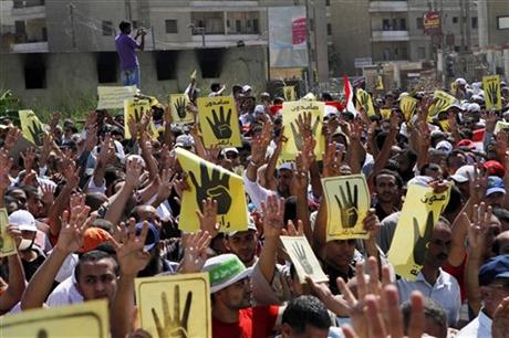 EGYPT BROTHERHOOD PROTESTS DRAW TENS OF THOUSANDS