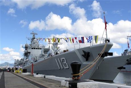 CHINESE SHIPS VISIT HAWAII FOR EXERCISES WITH US