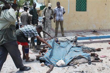 POLICE: 15 DIE AFTER BLASTS HIT SOMALIA RESTAURANT