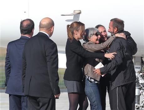 FREED FRENCH HOSTAGES ARRIVE HOME AFTER 3 YEARS