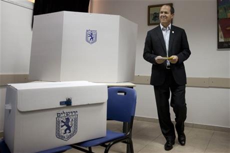 JERUSALEM MAYOR FIGHTS TO HOLD SEAT IN LOCAL VOTE
