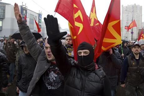 THOUSANDS OF RUSSIAN NATIONALISTS RALLY IN MOSCOW