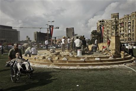 Memorial at Egypt’s Tahrir Square sparks protest