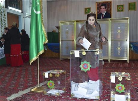 ONLY NOMINAL COMPETITION IN TURKMENISTAN’S VOTE