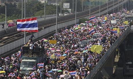 THAI PROTESTERS STAGE NEW MASS RALLY IN BANGKOK