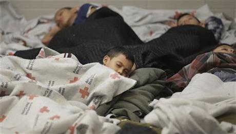 Immigrant children held in crowded, concrete cells