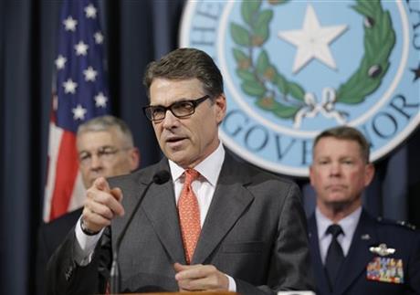 PERRY SENDING NATIONAL GUARD TROOPS TO BORDER