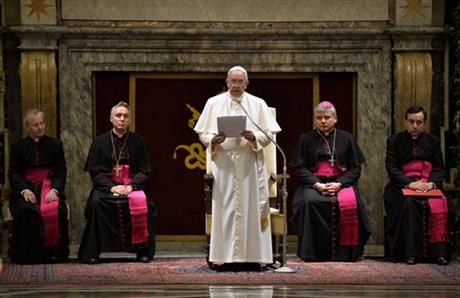 Pope in blistering critique of Vatican bureaucrats