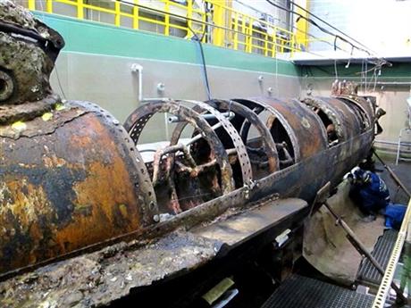 After 150 years, Confederate submarine’s hull again revealed
