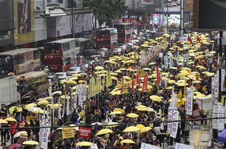 Thousands of Hong Kongers march for democracy