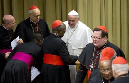 Pope urges cooperation on Vatican reform from cardinals