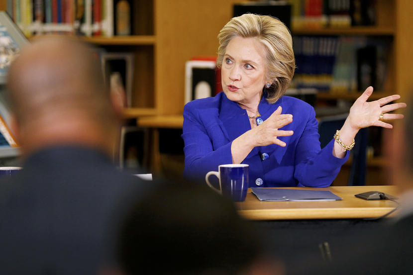 Former 
By Steve Benen
U.S. Secretary of State Hillary Clinton takes part in a roundtable of young Nevadans discussing immigration as she campaigns for the 2016 Democratic presidential nomination at Rancho High School in Las Vegas, Nevada May 5, 2015.  REUTERS/Mike Blake