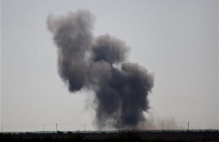 The Latest: Explosions on Egypt side of Gaza border