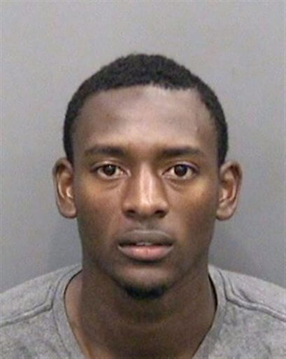 This image provided by the Hillsborough County Sheriff's Office on Friday, Oct. 16, 2015,  shows Lamar Robbins. A second University of South Florida football player is now accused of firing a gun on campus. University police arrested junior cornerback Lamar Robbins on Thursday afternoon, Oct. 15, 2015. He remained in the Hillsborough County Jail early Friday with an $8,000 bond. (Hillsborough County Sheriff's Office via AP)