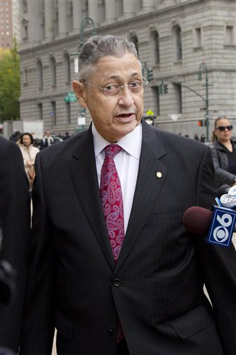 Former New York Assembly Speaker Sheldon Silver arrives for jury selection in his trial, Monday, Nov. 2, 2015 in New York. The consummate operator who influenced nearly every major legislative decision over more than two decades, is on trial accused of taking nearly $4 million in payoffs and kickbacks characterized as attorney referral fees. (AP Photo/Mark Lennihan)