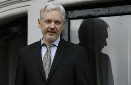 Julian Assangequestioned at Ecuadorean Embassy in London