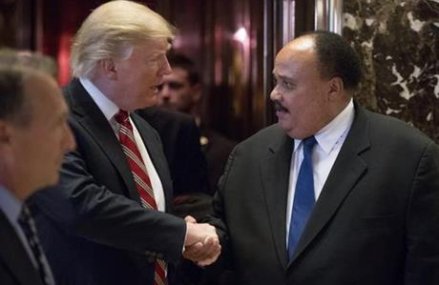 Trump, in flap with civil rights icon, meets with MLK’s son